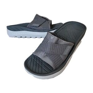 Vionic Rebound Recovery Slides Gray Arch Support Slip On Women's 10/Men's 8.5